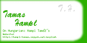 tamas hampl business card